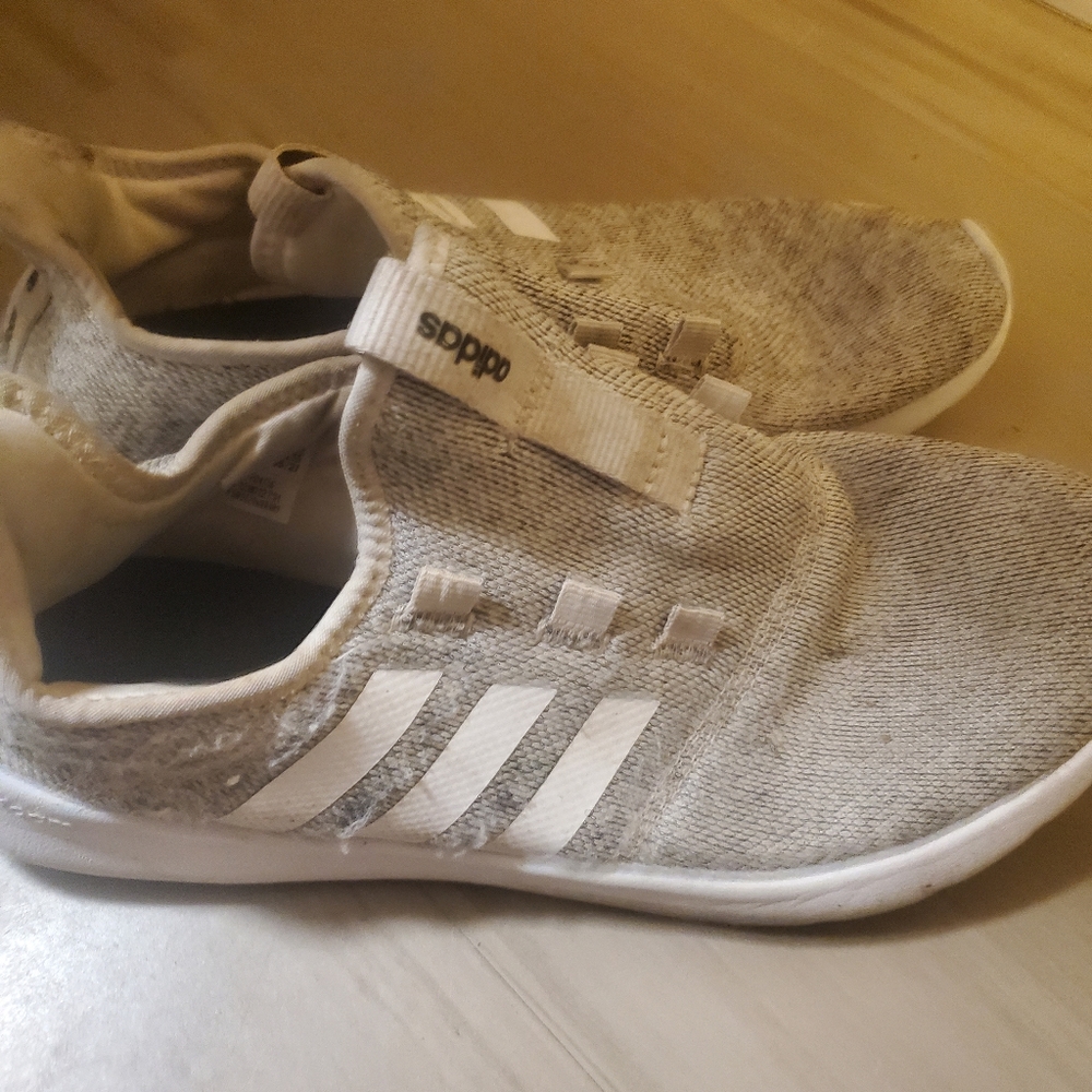 Grey Cloud Adidas Slip Ons